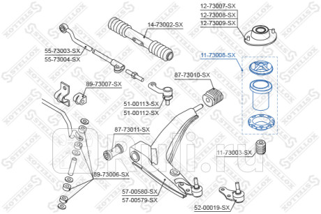 Пыльник амортизатора переднего daewoo lanos 97- STELLOX 11-73008-SX  для Разные, STELLOX, 11-73008-SX