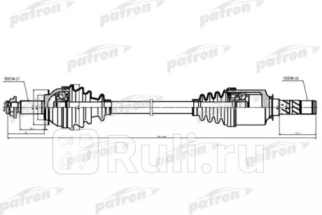 Полуось лев прав subaru: legacy 05-09, outback 05-09 PATRON PDS5531  для Разные, PATRON, PDS5531