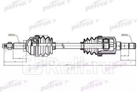 Полуось прав chrysler: pacifica 04-06 PATRON PDS1970  для Разные, PATRON, PDS1970