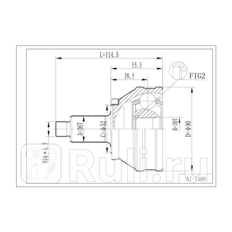 Шрус привода наружный skoda rapid (nh3) (2012-2017) DOUBLE FORCE DFCV909  для Разные, DOUBLE FORCE, DFCV909