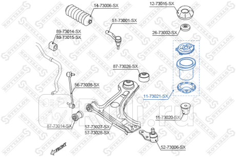 Пыльник амортизатора переднего daewoo lacetti 04- STELLOX 11-73021-SX  для Разные, STELLOX, 11-73021-SX