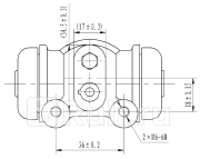 Цилиндр тормозной fiat ducato 230 94-, peugeot boxer 94- задний d=25.4 мм trialli TRIALLI CF 2107  для прочие 2, TRIALLI, CF 2107