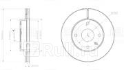 Диск тормозной chery fora 06-, tagaz vortex estina 08- передий d=258 trialli TRIALLI DF 051309  для прочие 2, TRIALLI, DF 051309