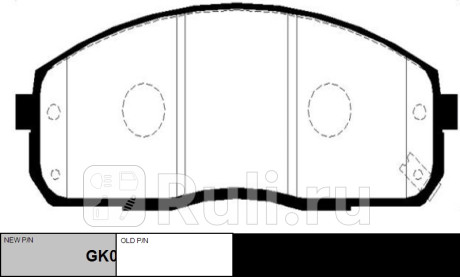 Колодки тормозные hyundai starex 1998-2004 пер. \ gk0483 (ckkh-29) CTR GK0483  для прочие 2, CTR, GK0483