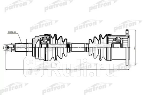 Полуось лев прав_ford: expedition, f-150, f-250, f-250 super duty 97-04   lincoln: navigator 98-02 PATRON PDS2913  для Разные, PATRON, PDS2913