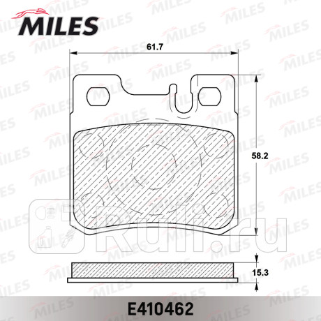 Колодки тормозные mb w210/w202/w124/w201/r129/r170/a208 clk задние low-metallic miles MILES E410462  для прочие 2, MILES, E410462