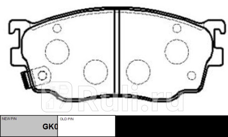 Колодки тормозные mazda 626 1997-2002 пер. \ gk0665 (ckmz-19) CTR GK0665  для прочие 2, CTR, GK0665