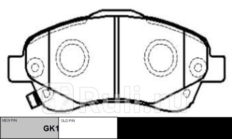 Колодки тормозные toyota avensis 2003-2008 пер. \ gk1167 (ckt-154) CTR GK1167  для прочие 2, CTR, GK1167