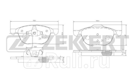 Колодки тормозные ford focus ii 04-, iii 11-, mazda 3 (bk, bl) 03-14, volvo s40 04- передние zekkert Zekkert BS-1599  для прочие 2, Zekkert, BS-1599