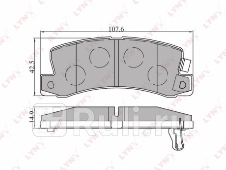 Колодки тормозные задние подходит для toyota camry(v20) 01/2.4 01/carina(t150/170) 1.6-2.0d 92/carin LYNXAUTO BD-7521  для прочие 2, LYNXAUTO, BD-7521