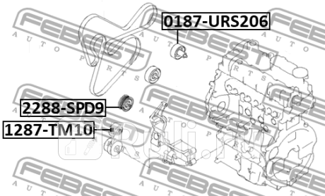 Ролик обводной hyundai ix35/tucson 2009-2013 2288-spd9 FEBEST 2288-SPD9  для прочие 2, FEBEST, 2288-SPD9