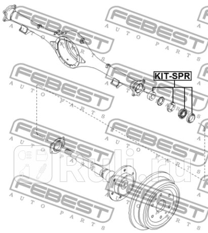 Подшипник роликовый задней полуоси ремкомплект kit-spr FEBEST KIT-SPR  для прочие 2, FEBEST, KIT-SPR