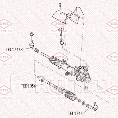 Тяга рулевая l r ford focus 98- TATSUMI TED1056  для Разные, TATSUMI, TED1056