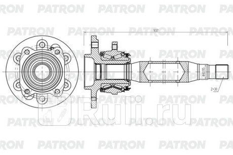 Полуось прав mb sprinter   vw crafter (z=30, со ступицей) PATRON PDS0566  для Разные, PATRON, PDS0566