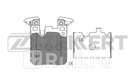 Колодки тормозные bmw 1 (f20, f21) 10-, 2 (f22) 13-, 3 (f30, f31, f34, f80) 11- задние дисковые zekk Zekkert BS-1402  для прочие 2, Zekkert, BS-1402