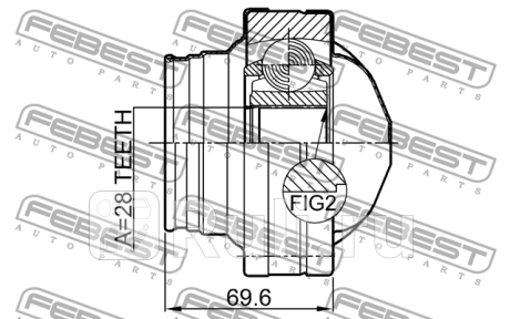 Шрус mercedes benz luxuskombi 639.# внутренний 28x94 \ 1611-639 febest FEBEST 1611-639  для прочие 2, FEBEST, 1611-639