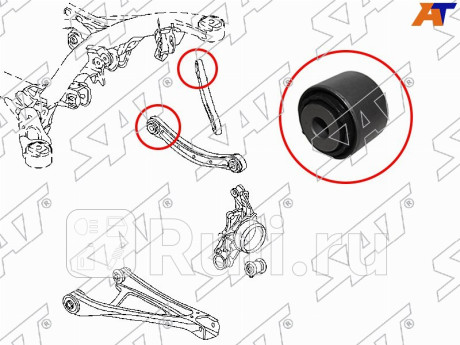 Сайлентблок заднего поперечного рычага (внутр) audi q7 06-15 volkswagen touareg 03- SAT ST-7L0505398B  для Разные, SAT, ST-7L0505398B