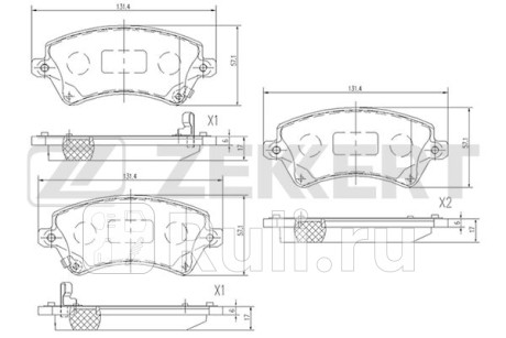 Колодки тормозные toyota corolla (e110) 97-, corolla (e120) передние дисковые (gdb328) zekkert Zekkert BS-2707  для прочие 2, Zekkert, BS-2707