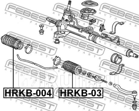 Пыльник р/рейки nissan pulsar n15 1995.01-2000.08 [jp] \ hrkb-03 febest FEBEST HRKB-03  для прочие 2, FEBEST, HRKB-03