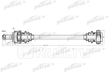 Полуось задняя правая 27x677x64 abs: 48t bmw: 3 98-05, 3 compact 01-05, 3 touring 99-05, 3 кабрио 00-, 3 купе 99- PATRON PDS0231  для Разные, PATRON, PDS0231