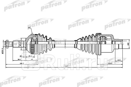 Полуось прав ford: mondeo i 1.6 i 16v 1.8 i 16v 1.8 i 16v 4x4 2.0 i 16v 2.0 i 16v 4x4 93-96, mondeo 1.6 i 16v 1.8 i 16v 1.8 i 16v 4x4 2.0 i 16v 2.0 i 1 PATRON PDS1258  для Разные, PATRON, PDS1258