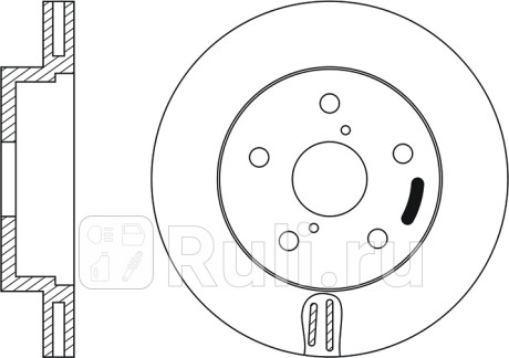 Диск тормозной subaru forester 97-/impreza 94-/legacy 03- передний rn1010 NIBK RN1010  для прочие 2, NIBK, RN1010