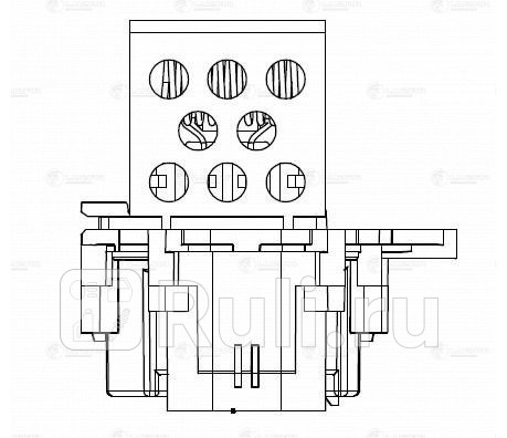 Резистор вентилятора охлаждения psa 307 00-, c4 04- разъемы сверху 6,5a/15,5a luzar LUZAR LFR 20307  для прочие 2, LUZAR, LFR 20307
