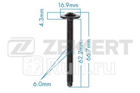 Винт zekkert be1245 vag мин. кол. заказа 10шт Zekkert BE-1245  для прочие 2, Zekkert, BE-1245