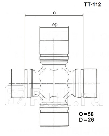 Крестовина карданного вала toyo TOYO TT112  для прочие 2, TOYO, TT112