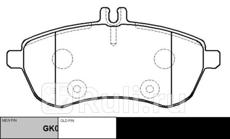 Колодки тормозные дисковые передние mb w204 1.8-2.3 07 (старый арт. ckbz-55) gk0082 CTR GK0082  для прочие 2, CTR, GK0082