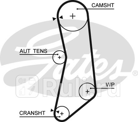 Ремень грм fiat albea 02-, doblo 01-, punto 99- 1.2-1.4 (8v) gates GATES 5627XS  для прочие 2, GATES, 5627XS