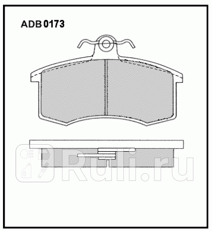 Колодки тормозные ваз 2108 передние allied nippon Allied Nippon ADB0173  для прочие 2, Allied Nippon, ADB0173