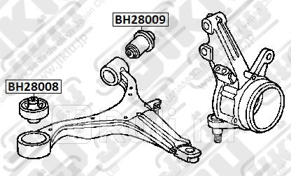 Сайлентблок рычага передний honda civic 99-12, cr-v 01-09 bh28008 Jikiu BH28008  для прочие 2, Jikiu, BH28008