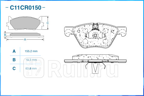 Тормозные колодки передние (low metallic) c11cr0150 CWORKS C11CR0150  для прочие 2, CWORKS, C11CR0150