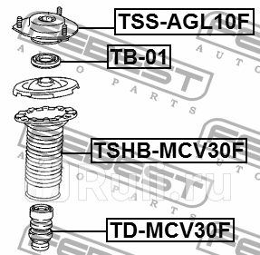 Опора амортизатора toyota camry/hybrid acv51,asv5#,avv50,gsv50 2011.08-2018.03 [eu] переднего FEBEST TSS-AGL10F  для прочие 2, FEBEST, TSS-AGL10F