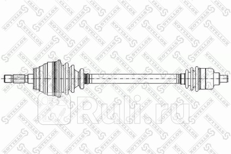 Привод передний 713mm, 22077 renault trafic 2.1d 94- STELLOX 158 1016-SX  для Разные, STELLOX, 158 1016-SX