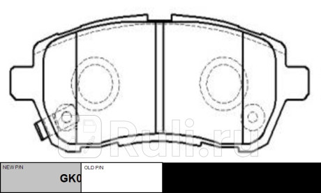 Колодки тормозные ford fiesta 2008- пер. \ gk0145 (ckd-22) CTR GK0145  для прочие 2, CTR, GK0145