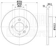 Диск тормозной chery amulet 03-, vag golf iii 91- передний d=256 trialli TRIALLI DF 180124  для прочие 2, TRIALLI, DF 180124