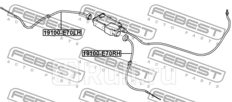 Трос ручного тормоза bmw x5 e70 2006-2013 [ece] левый \ 19100-e70lh febest FEBEST 19100-E70LH  для прочие 2, FEBEST, 19100-E70LH