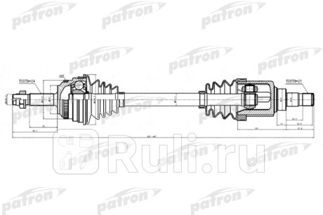 Полуось левая 24x624x59x25 abs: 40t geely mk PATRON PDS0312  для Разные, PATRON, PDS0312