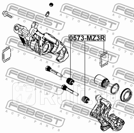 Ремкомплект направляющих суппорта mazda 3 bm 2013-2016 [gen] заднего \ 0573-mz3r febest FEBEST 0573-MZ3R  для прочие 2, FEBEST, 0573-MZ3R