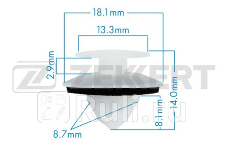 Клипса zekkert be-1356 mitsubishi Zekkert BE-1356  для прочие 2, Zekkert, BE-1356