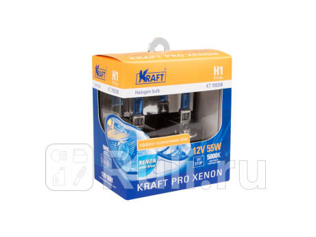 Лампа 12 в h1 55 вт p14,5s pro xenon 2 шт. блистер kraft KRAFT KT 700206  для прочие 2, KRAFT, KT 700206