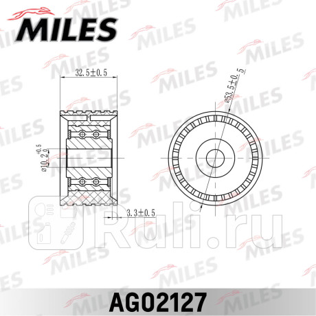 Ролик натяжителя miles ag02127 renault logan/megane/kangoo 16v направляющий MILES AG02127  для прочие 2, MILES, AG02127