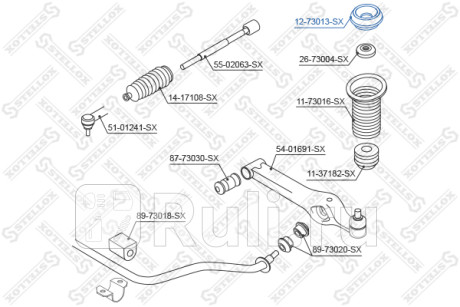 Опора амортизатора переднего daewoo kalos 02- STELLOX 12-73013-SX  для Разные, STELLOX, 12-73013-SX