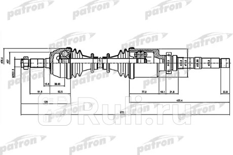 Полуось прав peugeot: 306 1.1 1.4 sl 93-01 PATRON PDS1063  для Разные, PATRON, PDS1063