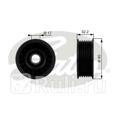 Ролик приводного ремня honda accord 08-, civic 05-, cr-v 06- обводной gates GATES T38016  для прочие 2, GATES, T38016