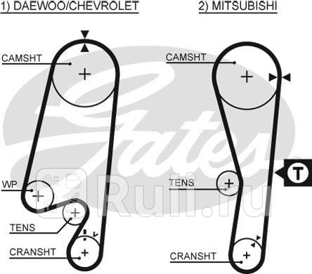 KP15434XS - Комплект грм (GATES) Chevrolet Spark M200 (2005-2009) для Chevrolet Spark M200 (2005-2009), GATES, KP15434XS