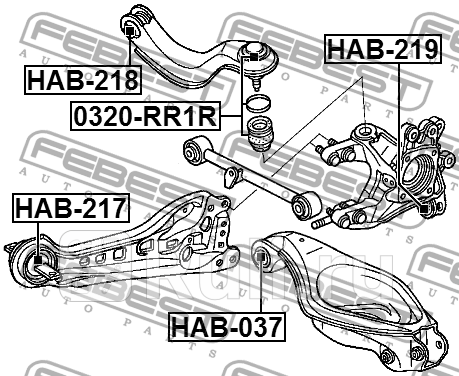 Опора шаровая 0320-rr1r FEBEST 0320-RR1R  для прочие 2, FEBEST, 0320-RR1R