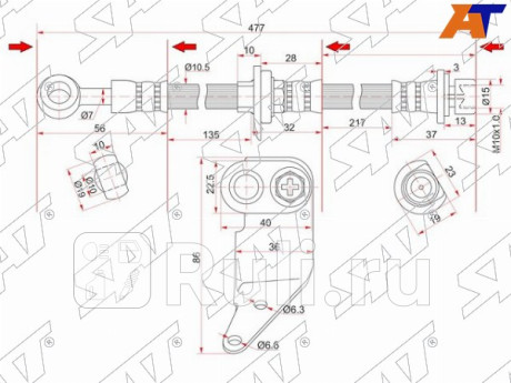 Шланг тормозной перед (таиланд) honda odyssey avancier accord torneo cf# cl# ch# 99- lh SAT ST-01465-S2X-000  для Разные, SAT, ST-01465-S2X-000